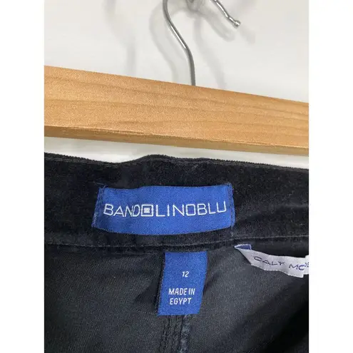 Bandolino Blu Womens Black Velvelt Bootcut Pants Size 12 NWT Festival Retro