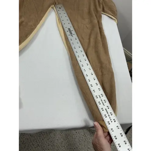 Adult Rongtai Hooded 1 Piece Ginger Bread Man Pajamas XXL Tan Flannel NWT Brown