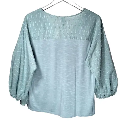 NWT Dolan x Anthropologie Left Coast Alvia Peasant Top in Vintage Light Blue Size M