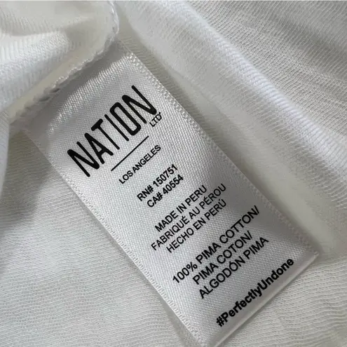 Nation Ltd Tierra Flirty Flutter Sleeve Tee in White