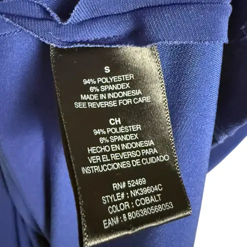 Norma Kamali Ever Last Electric Blue Cut Out Long Sleeve Cocktail Mini Dress S