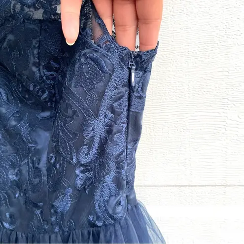 Chi Chi London Womens Dress Navy Blue April Embroidered Lace Tea Wedding 4