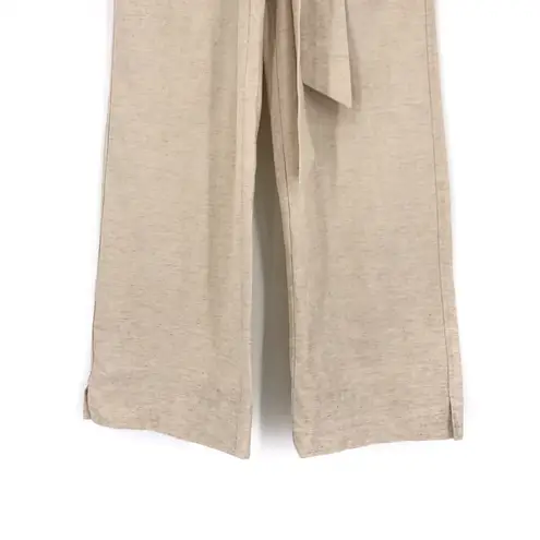 BOA Linen Blend Belted Jumpsuit Cream S