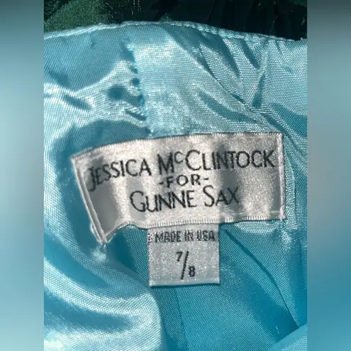 Jessica McClintock VTG Coquette Gunne Sax Strapless Lace-up Corset Dress 8