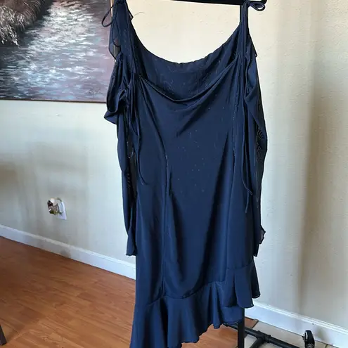House Of CB ‎ 'Kiki' French Navy Ruffle Mini Dress size XL Flawed! - Image 10
