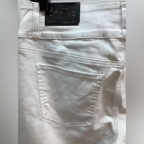 Copper Hash Size 12 White Curvy Crop Jeans. New With Tags.