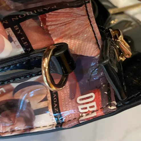 Michelle Obama Barack Obama Glossy Magazine Cover Satchel Purse Bag President Black