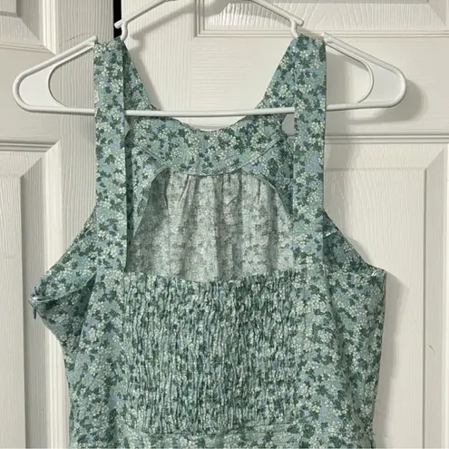 ZARA  Floral Print Linen Blend Jumpsuit(Size Medium)