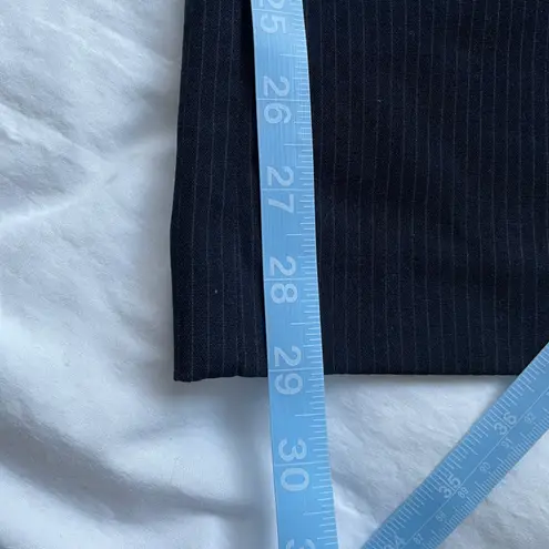 New York And Company Stretch Black Pinstriped Trousers