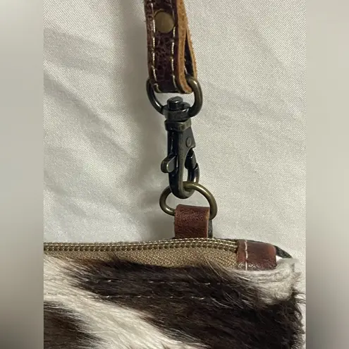 Myra Aztec Western Southwestern Hairon Leather Canvas Crossbody Bag Purse NWOT Orange