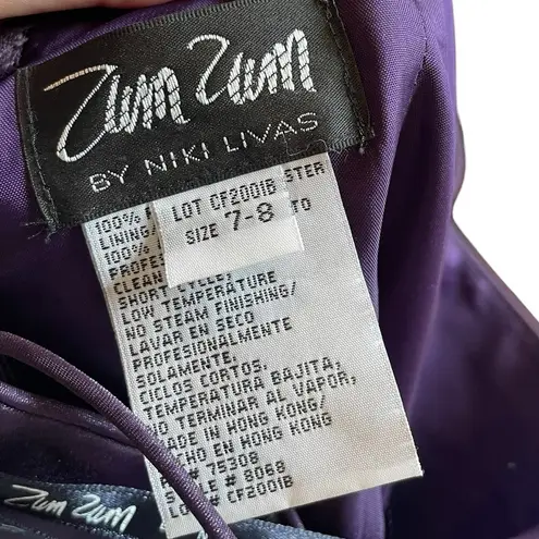Zum Zum Niki Livas Vintage 90s Witchy Goth Moody Purple Iridescent Formal Dress Size 8