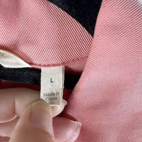 Soft Surroundings Women L Coral Fringe Hem Lagenlook Beachy Ravina Shirt Jacket