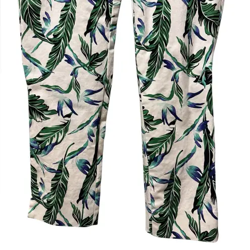 Kenar Tropical Leaf Print Women’s Pants Size 6 Tropical Resortwear Beach Vacay