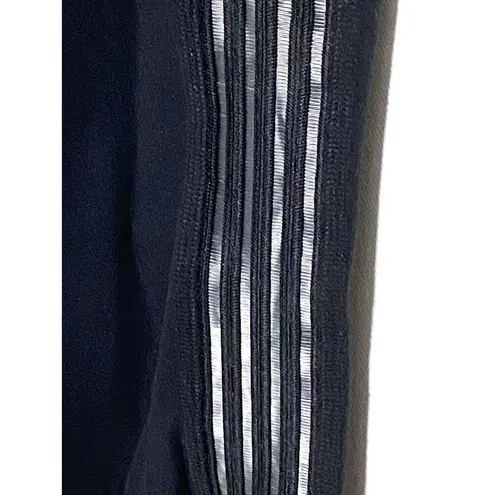 Beyond Yoga Black Leggings Cut Out Sheer Striped Sides High Waisted Womens XS