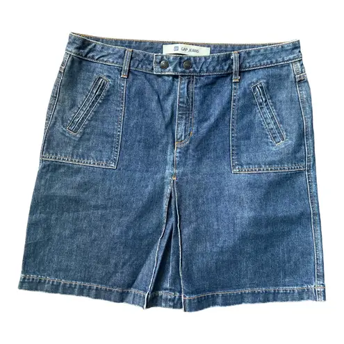 Gap Vintage Plus Size  Pleated Denim Jean Skirt Size 16