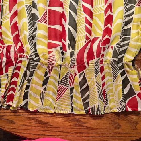 Doncaster 100% Silk Sleeveless Yellow/Red/Green/White Top See measurements