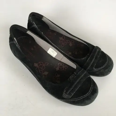 Merrell Allegro flats black suede Slip On Womens Size 8 Shoes