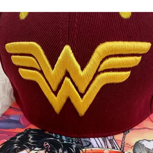 Rare Wonder Woman Collector’s Snapback Six Flags Exclusive DC Comics Superhero Red