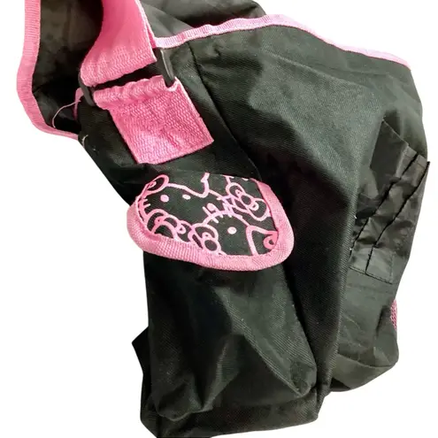Sanrio 's Hello Kitty Face and Bow Pattern Black/Pink Messenger Bag