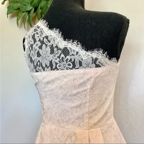 Weddington Way Zoe One Shoulder Lace Bridesmaid Cocktail Dress