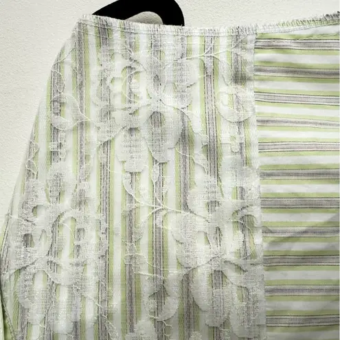 Ears Of Buddha Chrissy Sleeveless Silk Button Down Top Lace Detail Size XS White