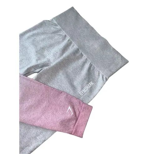 Gymshark  ADAPT OMBRE SEAMLESS LEGGINGS In Light Grey Marl/Pink