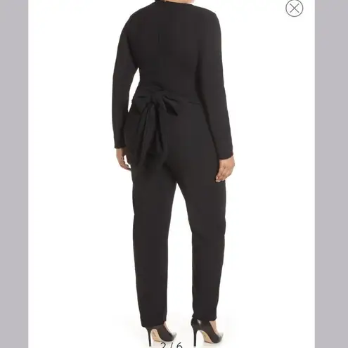 Lost Ink Jumpsuit Tie Back Vneck 4X NWT Black