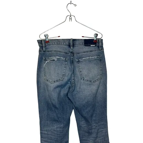 Daze Women's Jeans Splatter Straight Leg Frayed Hem Denim D6201VOT