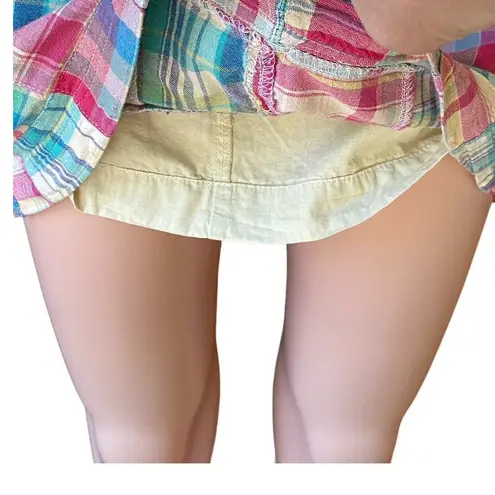 TAILOR VINTAGE Pink Patchwork Quilt Squares Mini Short Lined Skirt ~ Women's 4