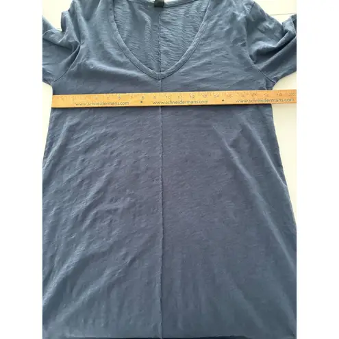 Bobi T shirt Shift Dress Womens Large Blue V Neck Soft Lounge Lagenlook Comfy