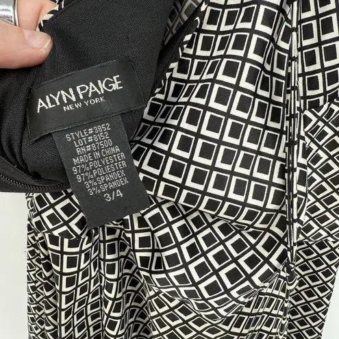 Alyn Paige NY Geometric Satin Halter Formal Y2k Dress Size 4