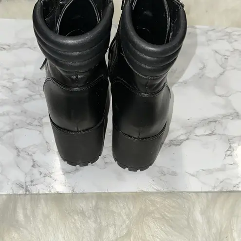 Nasty Gal  Black Combat Boots size 6 new with small scratch