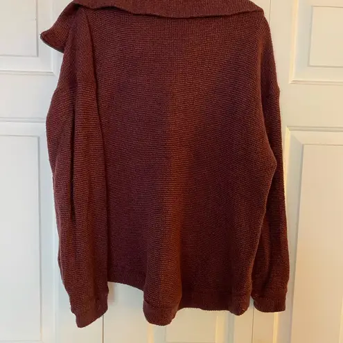 Sweaty Betty Restful Boucle Half Zip Sweatshirt, Burgundy, Women’s 8