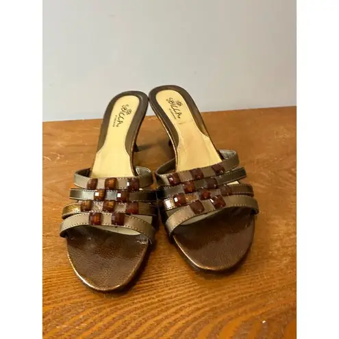 sbicca Women Slip On Synthetic Sandals Shoes Size 7.5 SKU 2826