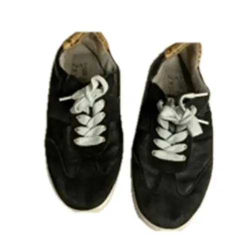 Naturalizer Evin-Lace Black Leather Sneakers Lace-Up Casual Shoes Size 7