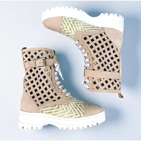 VALENTINA RANGONI Firenze Bree in Sand Shoes Sz 7.5 Rare Designer Boho Unique White