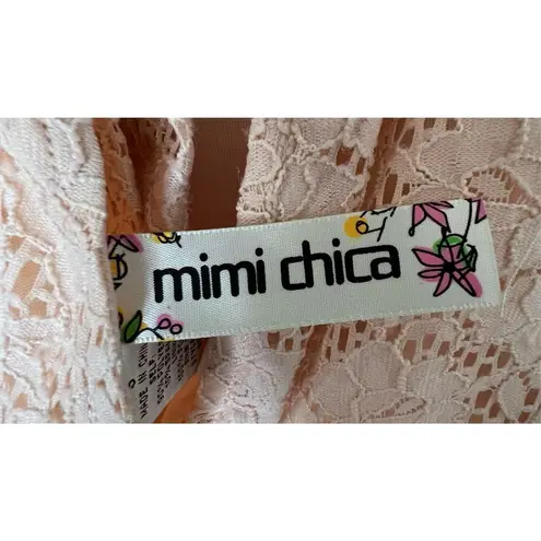 Mimi Chica Pink Lace Short Romper