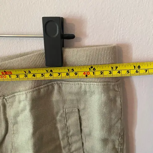 James Perse Standard Gray Tan Lounge Pants 100% Linen Straight Leg size 3/ Large