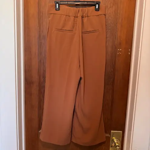 NWT 7th Avenue NY&C New York & Company Belted Wide Leg High Waist Pants M Brown Size M