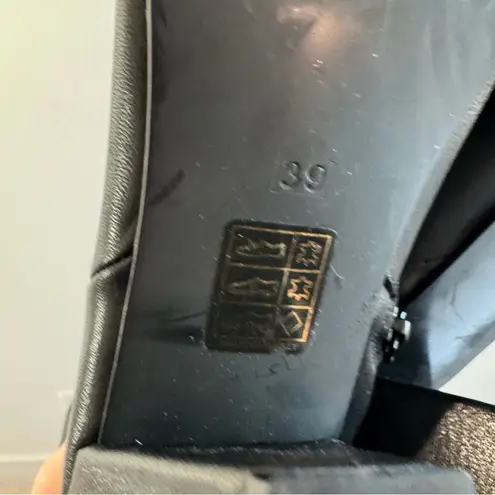 Bueno NWOT Shelia Black Leather Foldover Thigh High Boots Size 39