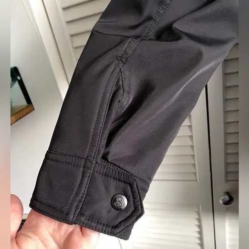 S13 Winter Parka Coat Black with Faux Fur Attached Hood Size Small