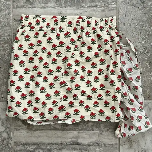 RHODE Hannah Floral Printed Mini Skirt, Cotton, Size XL New w/Tag $285