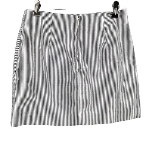 Veronica Beard Skirt Navy Stripe A Line Mini Patch Pockets USA Made Size 2