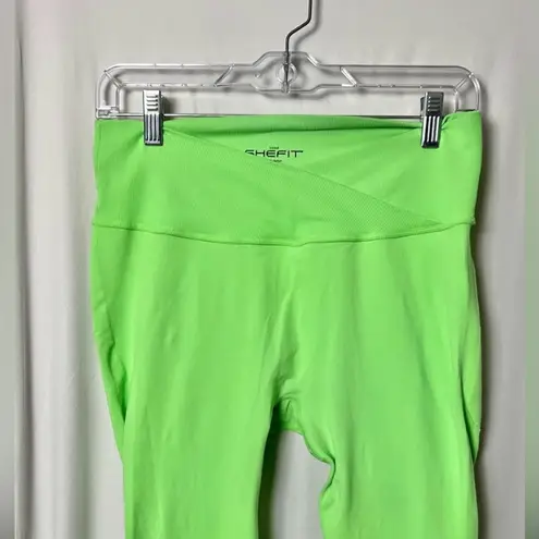SheFit Neon Green Seamless 7/8 Leggings Size Small