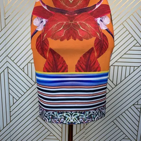 Clover Canyon Prism Orchid Neoprene Dress Orange