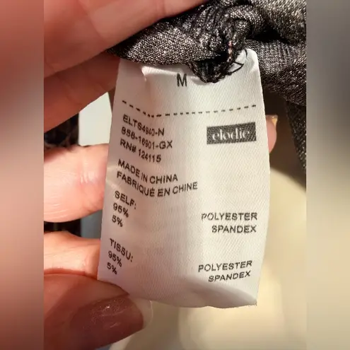 Elodie Anthropologie Crop Top Blouse Sz M Paisley Velvet Smocked Long Sleeve