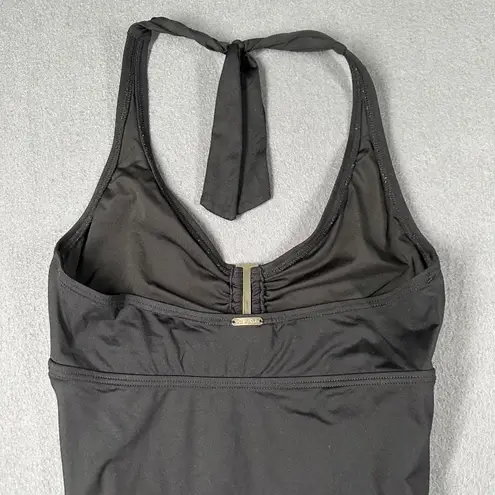 Calvin Klein  Womens 6 Black‎ One Piece Halter Adjustable Swimsuit