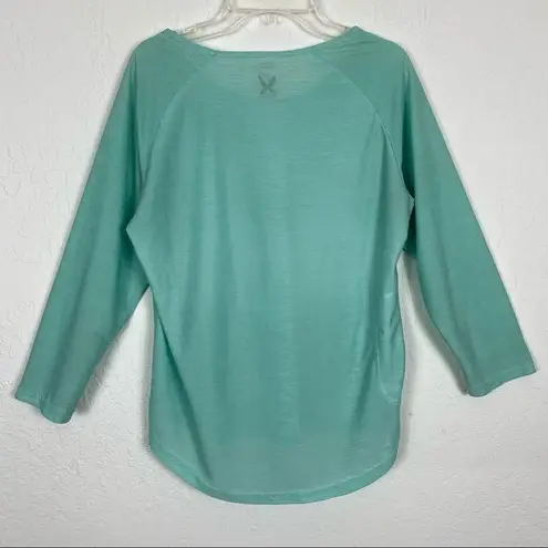 Kari Traa Aqua 3/4 Sleeve Athletic Shirt Blue