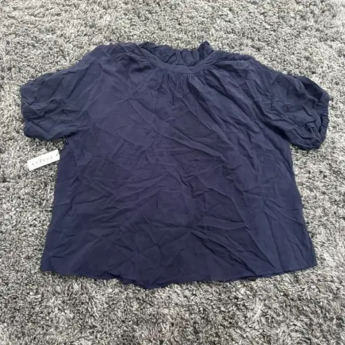 Velvet By Graham And Spencer Alegra Blouse in Navy, Size XL