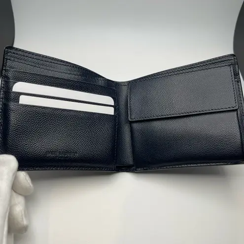 Saint Laurent Men’s Navy Blue Caviar Leather Wallet